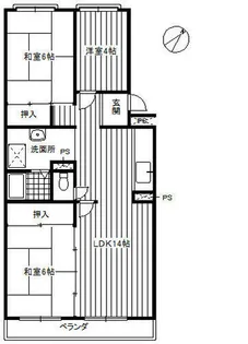 桜井コーポ【304号室】の間取り