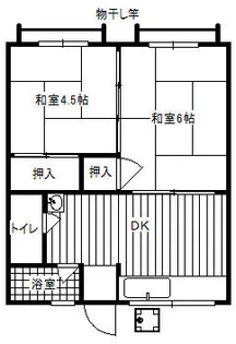 尾羽根ハイツ【2階】の間取り