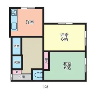 ハイツ山田【102号室】の間取り