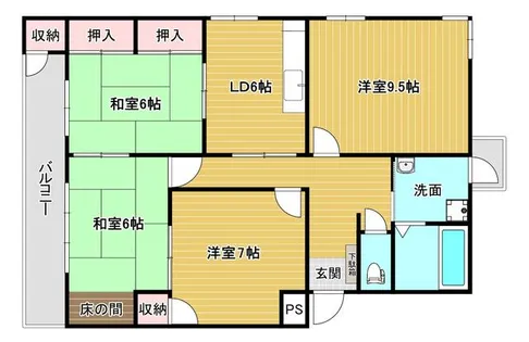 足立ハイマート【4階】の間取り