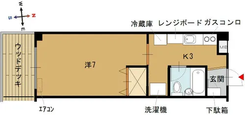 メイプルハイツ【A-101号室】の間取り