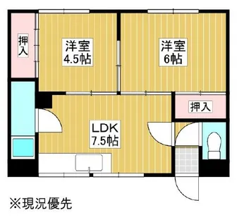 中村荘【1号室】の間取り