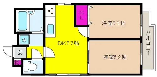アルム西芦屋【3階】の間取り