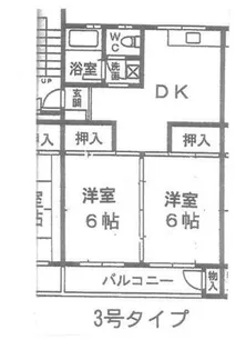 赤坂ハイツ【103号室】の間取り