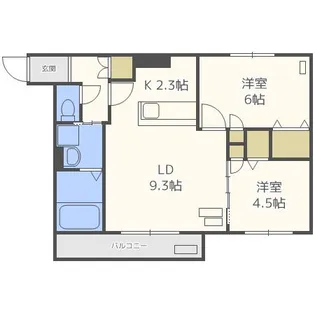 ソルシエール発寒【305号室】の間取り