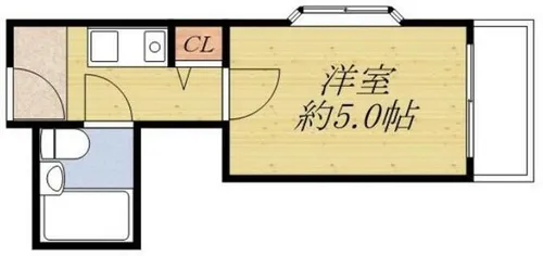 1Kの間取り画像