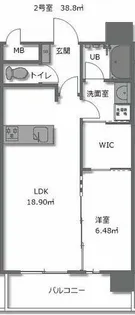 プログレス赤間駅前【6階】の間取り
