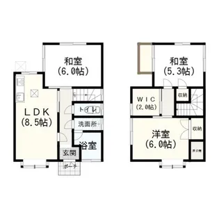 京都府京都市右京区嵯峨中山町【一戸建】の間取り
