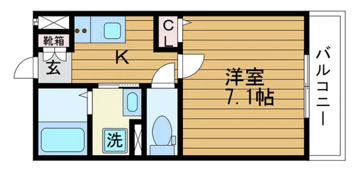 タウンコートユタカ【202号室】の間取り