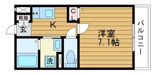 タウンコートユタカ【2階】の間取り