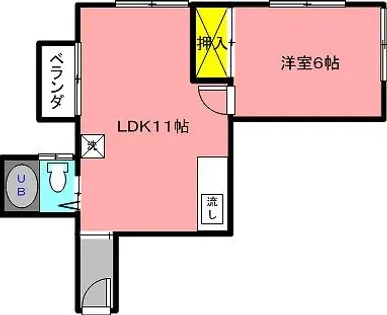 シティハイツ【2階】の間取り
