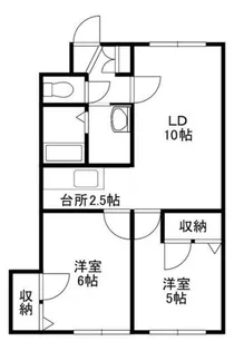 ハイツカマダ【401号室】の間取り