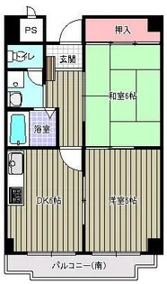 大阪府大阪市東住吉区桑津1丁目【マンション】の間取り
