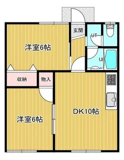 アルファハイツ A棟【D号室】の間取り