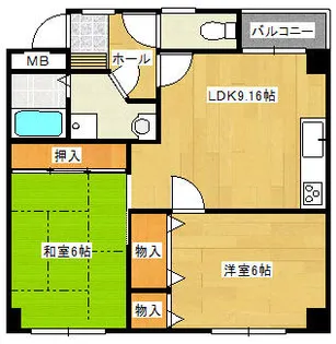 エスポワール井堀【201号室】の間取り
