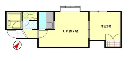 北海道札幌市白石区栄通1丁目【アパート】の間取り