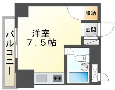 天満橋スカイハイツ【409号室】の間取り