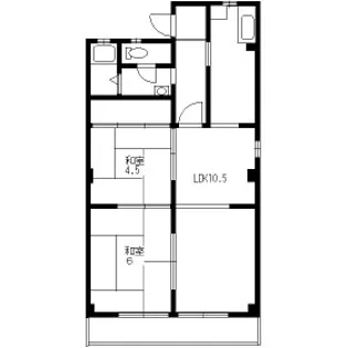 江南荘【5階】の間取り