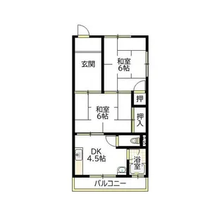 道本グリーンハウス【4階】の間取り