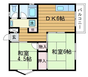 いかはなハイツ【2階】の間取り