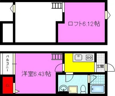 大阪府東大阪市中鴻池町1丁目【アパート】の間取り