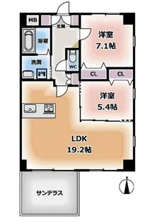 カーサエテルナ【1d号室】の間取り