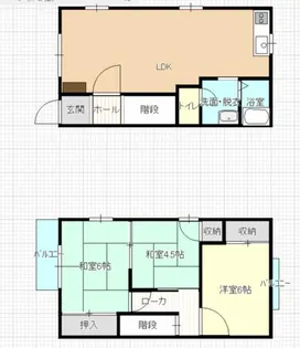 ロジェ浅川Ⅱ【1階】の間取り