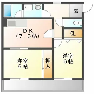 福岡県北九州市小倉北区木町2丁目【マンション】の間取り