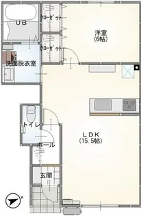 ディオスタンザ ドゥーエ【104号室】の間取り