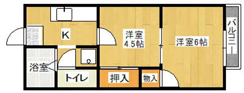 クレール大蔵Ⅱ【202号室】の間取り