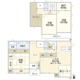 京都府相楽郡精華町光台4丁目【一戸建】の間取り