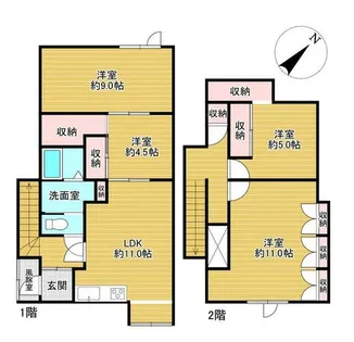 北海道札幌市東区伏古二条4丁目【一戸建】の間取り