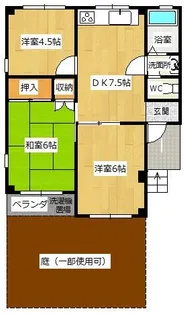 愛知県海部郡蟹江町源氏1丁目【マンション】の間取り