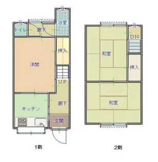 炭田アパート【1階】の間取り