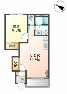 どんどんハウスⅡ【105号室】の間取り