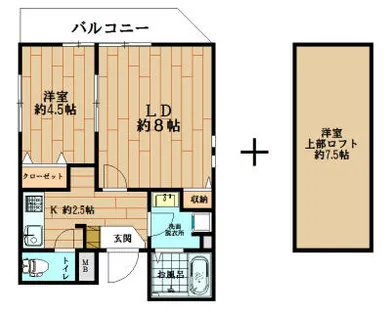 レバランス今里 ロフト付き【302号室】の間取り