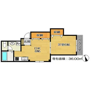 プレステージ琴弾山【3階】の間取り