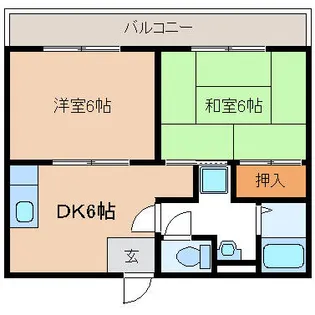 京都府向日市上植野町【マンション】の間取り
