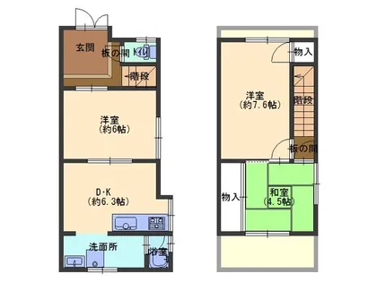 兵庫県神戸市兵庫区石井町2丁目【一戸建】の間取り