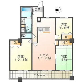 兵庫県明石市東仲ノ町【マンション】の間取り