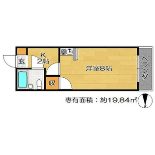 ジョイフル宇治【103号室】の間取り