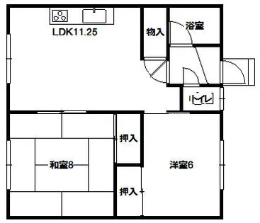 中里ハイツ【201号室】の間取り