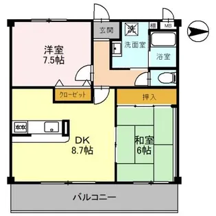 大阪府箕面市箕面4丁目【マンション】の間取り