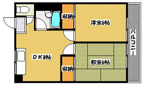 永本マンション【303号室】の間取り