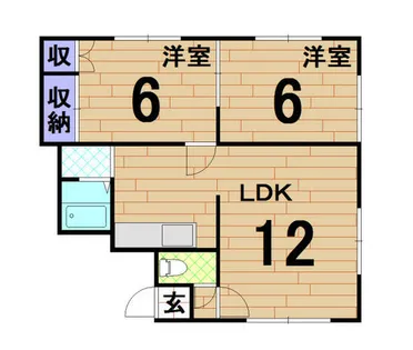 グランデール壱番舘【2階】の間取り
