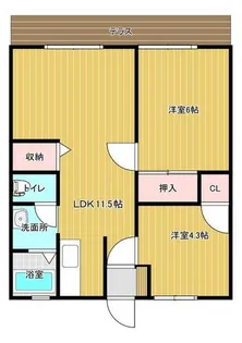 サンハイツ若山【2階】の間取り