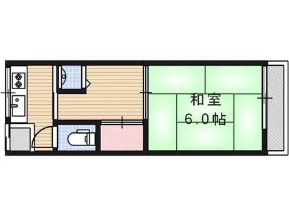 千本北文化【102号室】の間取り
