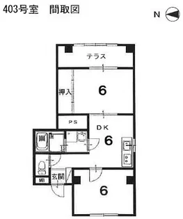 光明ビル【403号室】の間取り