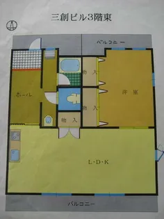 三創ビル【302号室】の間取り