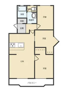 福岡県北九州市小倉北区霧ケ丘2丁目【マンション】の間取り